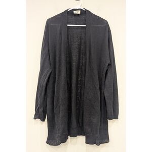 Acne Studios Paulin 100% Linen Black Open Cardigan Size Medium